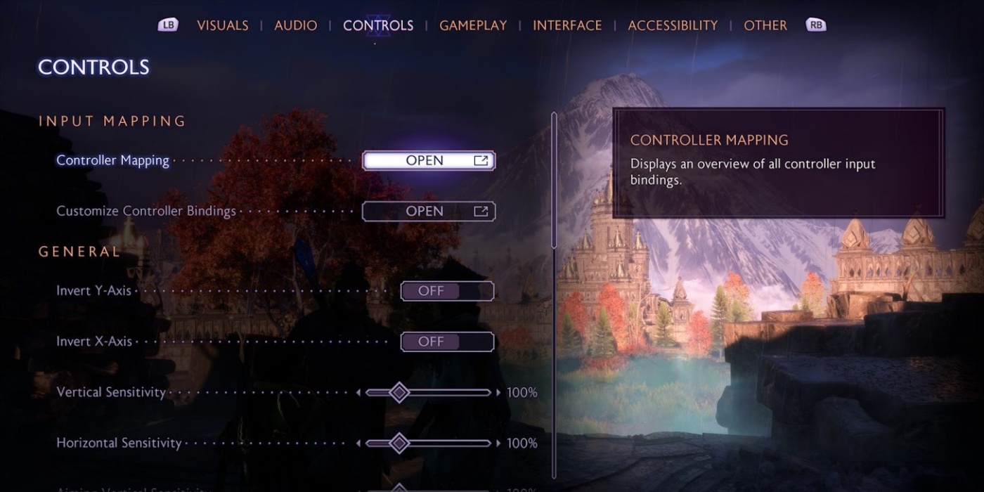 Dragon Age: The Veilguard accessibility options screenshot showcasing 55 customizable gameplay, control, video, and audio features for enhanced player experience.