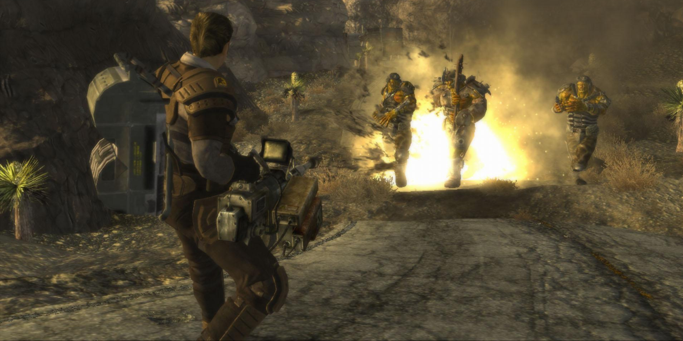 Fallout: New Vegas Halloween mod featuring the Courier battling Psychos and Serial Killers with spooky loot