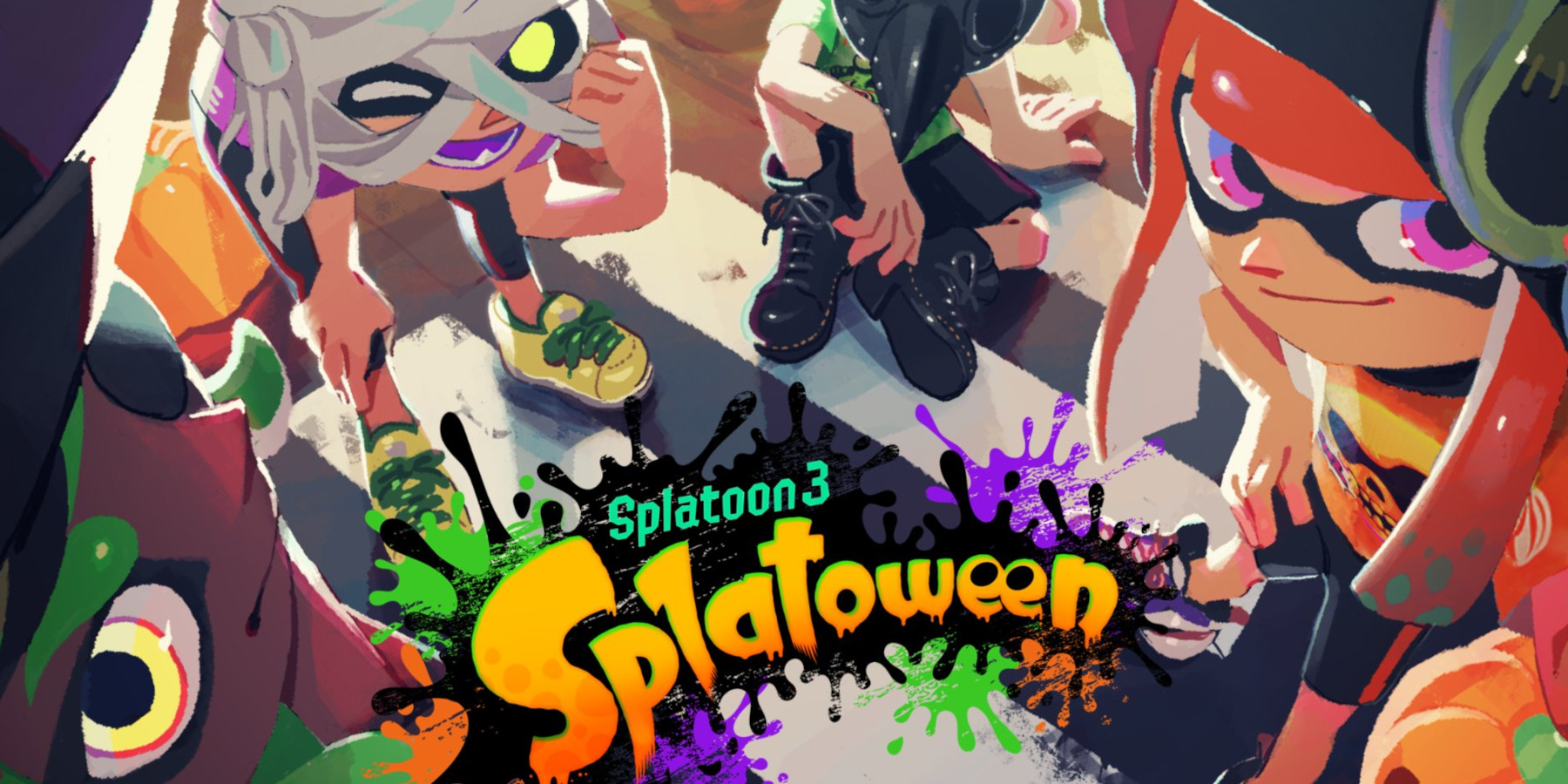 Splatoon 3 Splatoween Halloween Splatfest announcement with free goodies and festive celebration