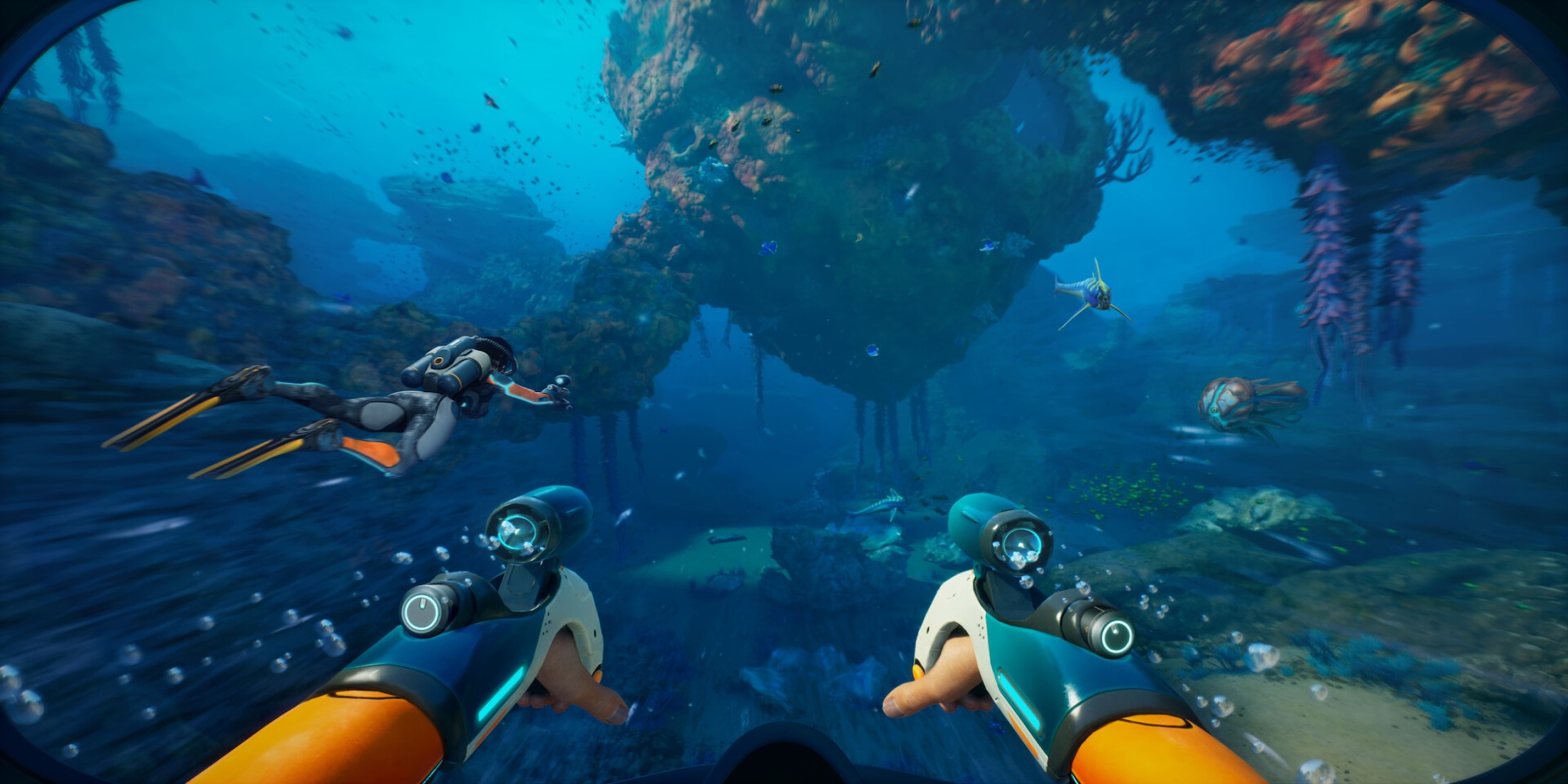 Subnautica 2 gameplay reveal featuring 4-player online co-op mode by Unknown Worlds Entertainment and Krafton