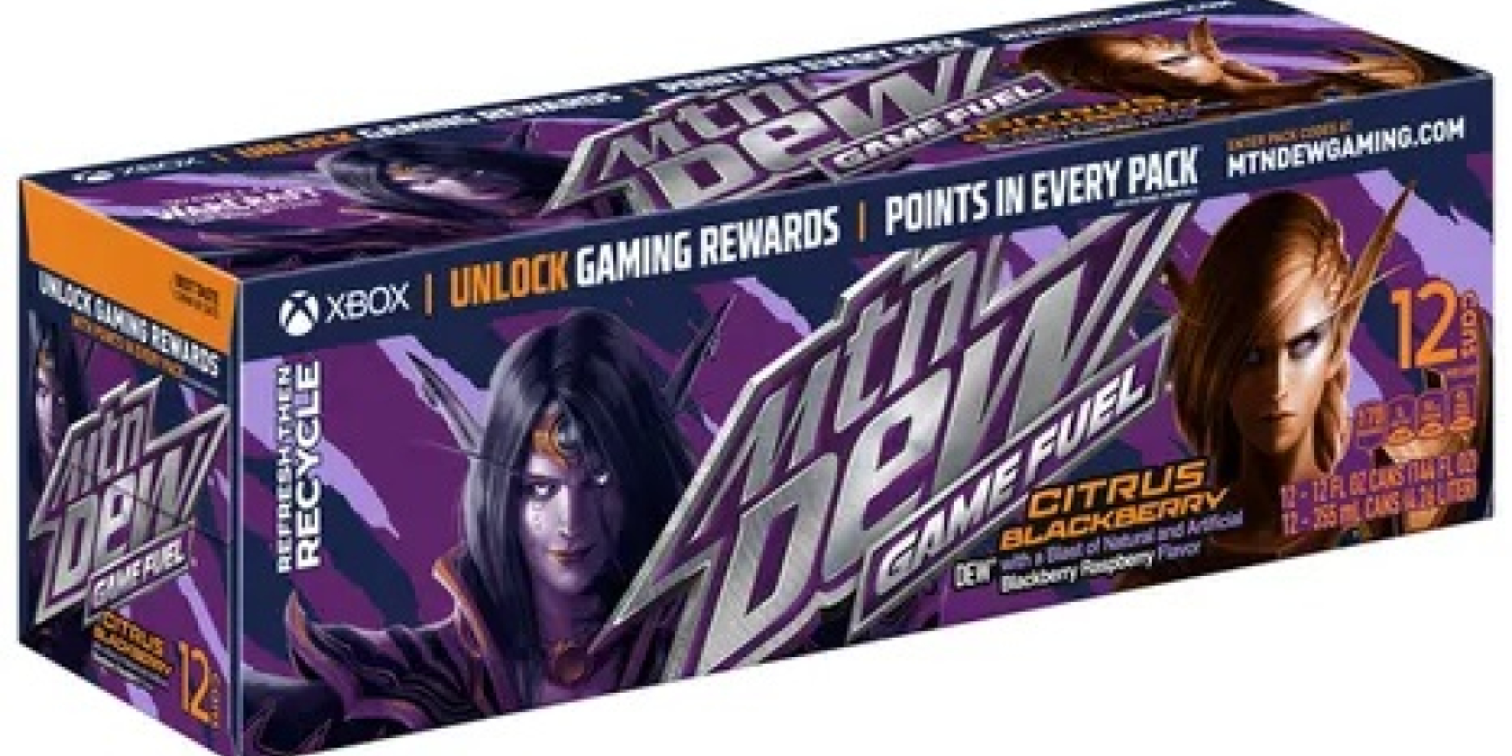 Mountain Dew Game Fuel World of Warcraft 20th Anniversary collaboration flavors showcased in vibrant packaging.