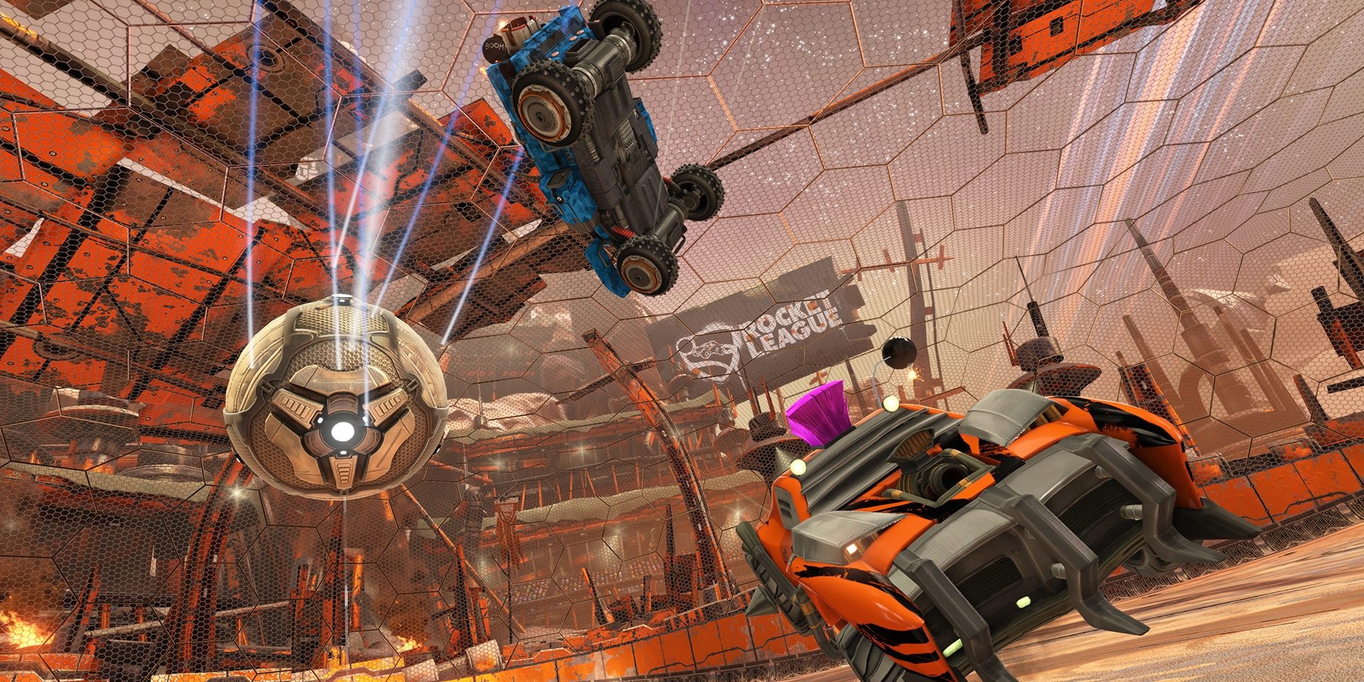 Rocket League Halloween event featuring Spider-Man and Sinister Six themed cosmetics