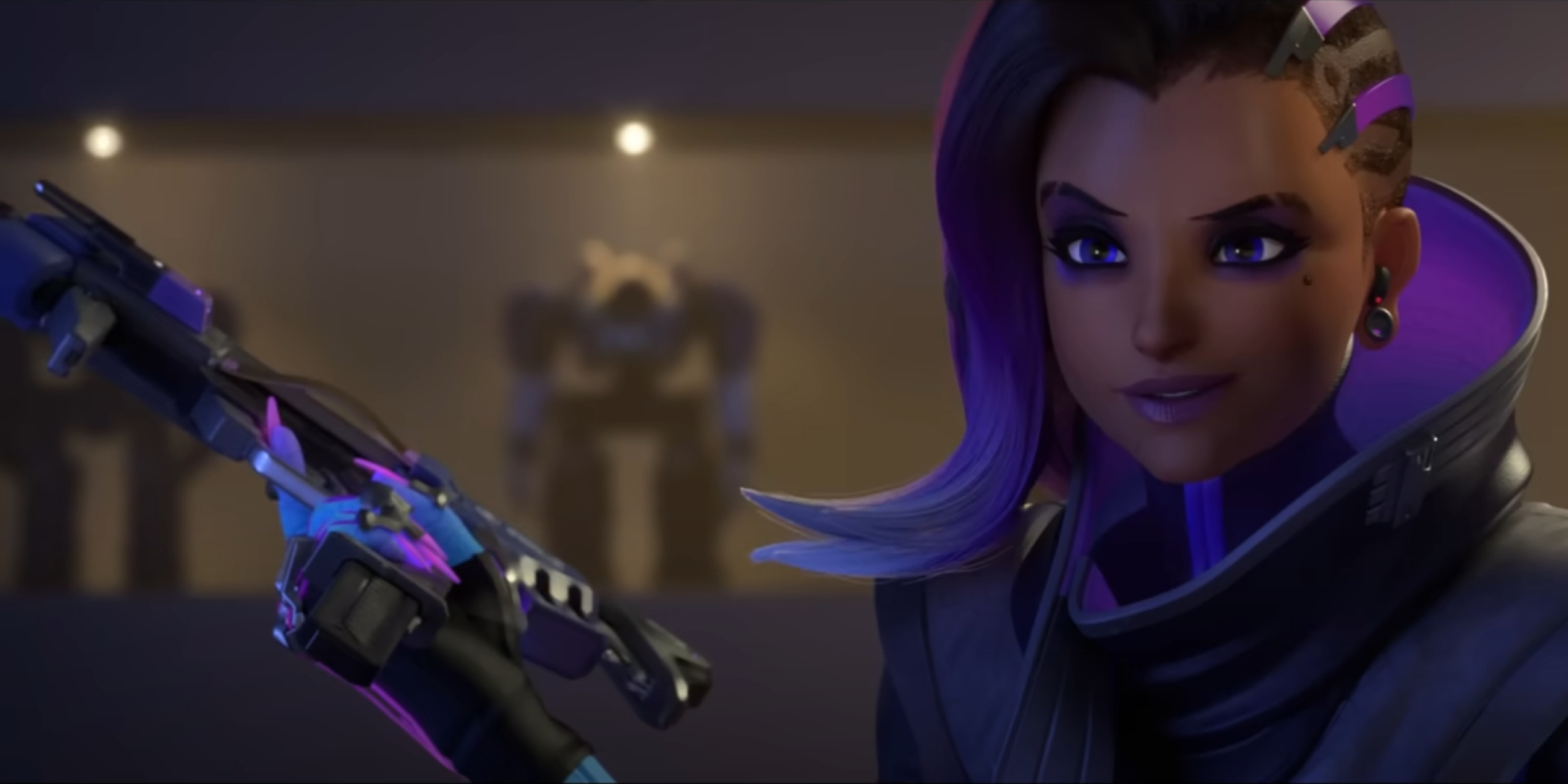 Overwatch 2 Sombra gameplay image showcasing her removed Stealth passive feature following the Season 13 rework