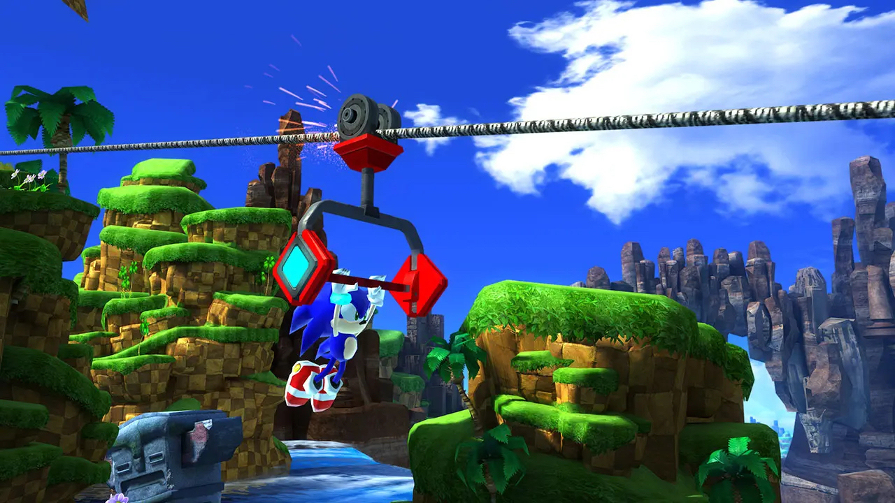 Gameplay footage of Sonic X Shadow Generations showcasing the exclusive Digital Deluxe Edition skin for Shadow the Hedgehog.